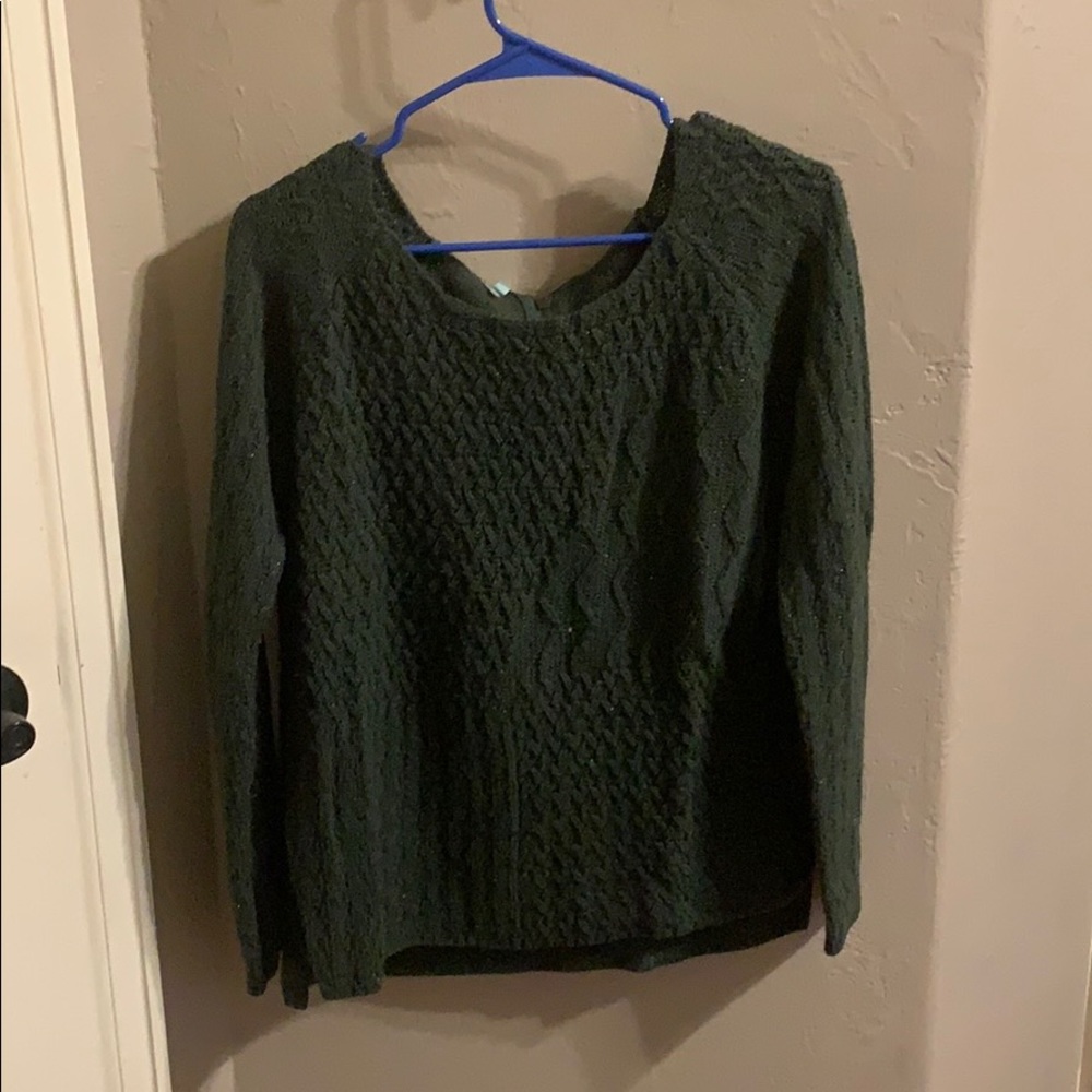 Maurices Cute green sweater with zipper